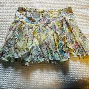 Lux Multicolor Floral Skater Vintage Skirt